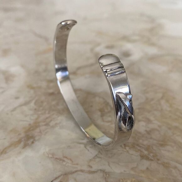 Breast Cancer “Until There Is A Cure” Silver Cuff Bracelet Unisex - Picture 3 of 9